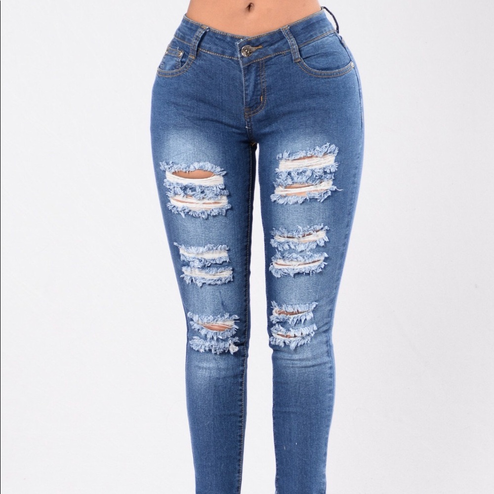 Nwot Super unique jeans - medium blue
